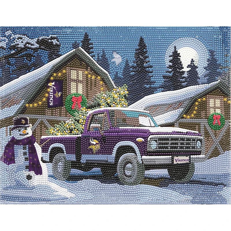 Minnesota Vikings Winter Truck Diamond Art Holiday Craft Kit
