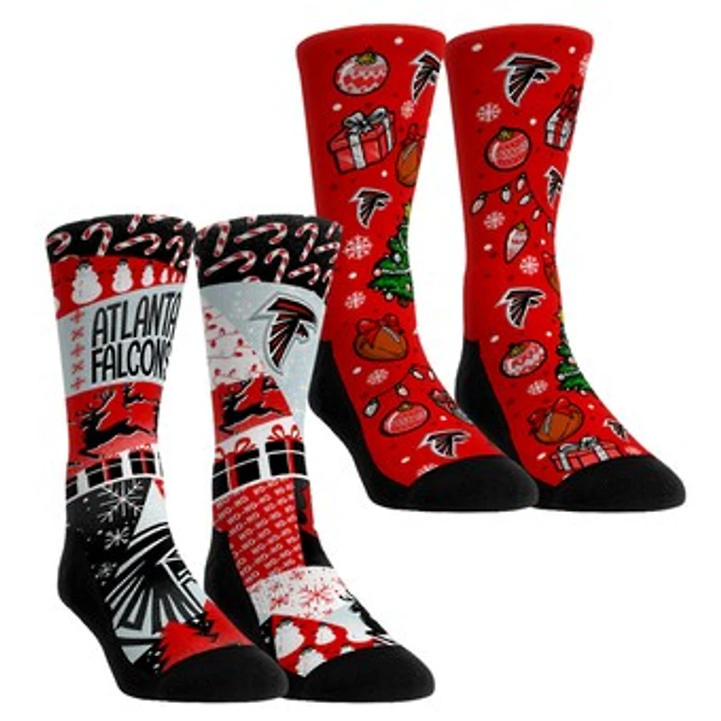 Youth Rock Em Socks Atlanta Falcons Holiday Remix Crew Socks Two-Pack