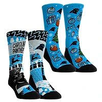 Youth Rock Em Socks Carolina Panthers Holiday Remix Crew Socks Two-Pack