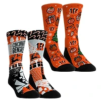 Youth Rock Em Socks Cincinnati Bengals Holiday Remix Crew Socks Two-Pack