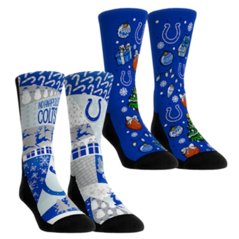 Youth Rock Em Socks Indianapolis Colts Holiday Remix Crew Socks Two-Pack
