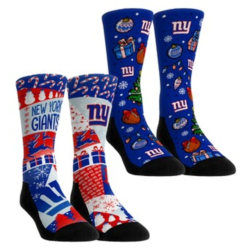 Youth Rock Em Socks New York Giants Holiday Remix Crew Socks Two-Pack