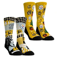 Youth Rock Em Socks Pittsburgh Steelers Holiday Remix Crew Socks Two-Pack
