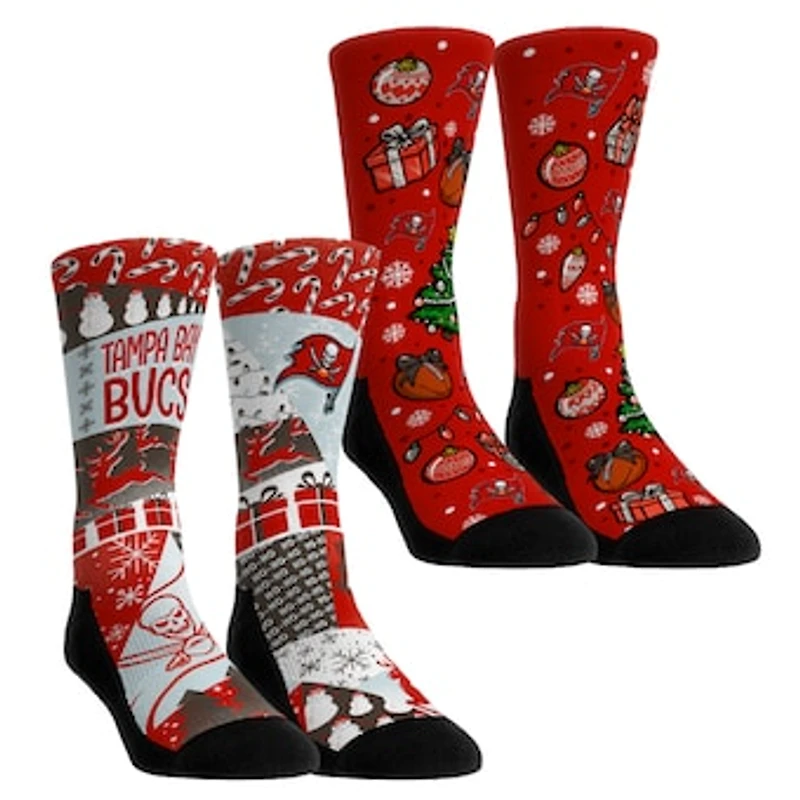 Youth Rock Em Socks Tampa Bay Buccaneers Holiday Remix Crew Socks Two-Pack