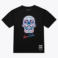 Women's Mitchell & Ness  Black Chicago Cubs Sugar Skull Boxy T-Shirt