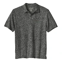 Men's Tommy Bahama  Gray Oregon Ducks IslandZone Wild Hibiscus Tri-Blend Polo