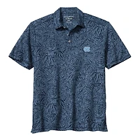 Men's Tommy Bahama  Navy North Carolina Tar Heels IslandZone Wild Hibiscus Tri-Blend Polo
