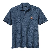 Men's Tommy Bahama  Navy Virginia Cavaliers IslandZone Wild Hibiscus Tri-Blend Polo