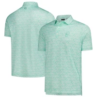 Men's FootJoy Light Green  WM Phoenix Open Hidden Palm Print Lisle ProDry Polo