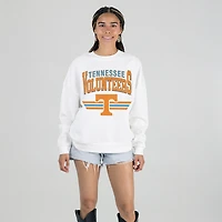 Women's Gameday Couture White Tennessee Volunteers Oversized Premium Fleece Sweatshirt