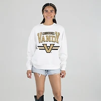 Women's Gameday Couture White Vanderbilt Commodores Oversized Premium Fleece Sweatshirt