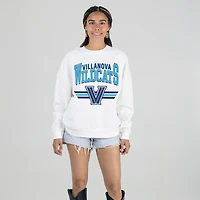 Women's Gameday Couture White Villanova Wildcats Oversized Premium Fleece Sweatshirt
