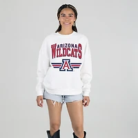 Women's Gameday Couture White Arizona Wildcats Oversized Premium Fleece Sweatshirt