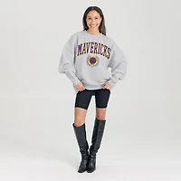 Women's Gameday Couture Ash Minnesota State University, Mankato Oversized Tradition Refined Premium Fleece Sweatshirt