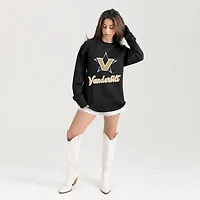 Women's Gameday Couture Black Vanderbilt Commodores Oversized Honor Roll Long Sleeve T-Shirt