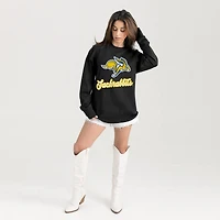 Women's Gameday Couture Black South Dakota State Jackrabbits Oversized Honor Roll Long Sleeve T-Shirt