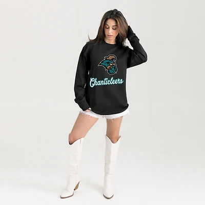 Women's Gameday Couture Black Coastal Carolina Chanticleers Oversized Honor Roll Long Sleeve T-Shirt