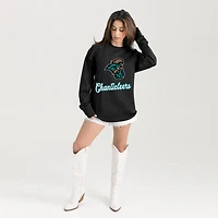 Women's Gameday Couture Black Coastal Carolina Chanticleers Oversized Honor Roll Long Sleeve T-Shirt