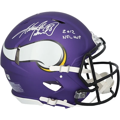 Adrian Peterson Minnesota Vikings Autographed Riddell Speed Authentic Helmet with "2012 NFL MVP" Inscription