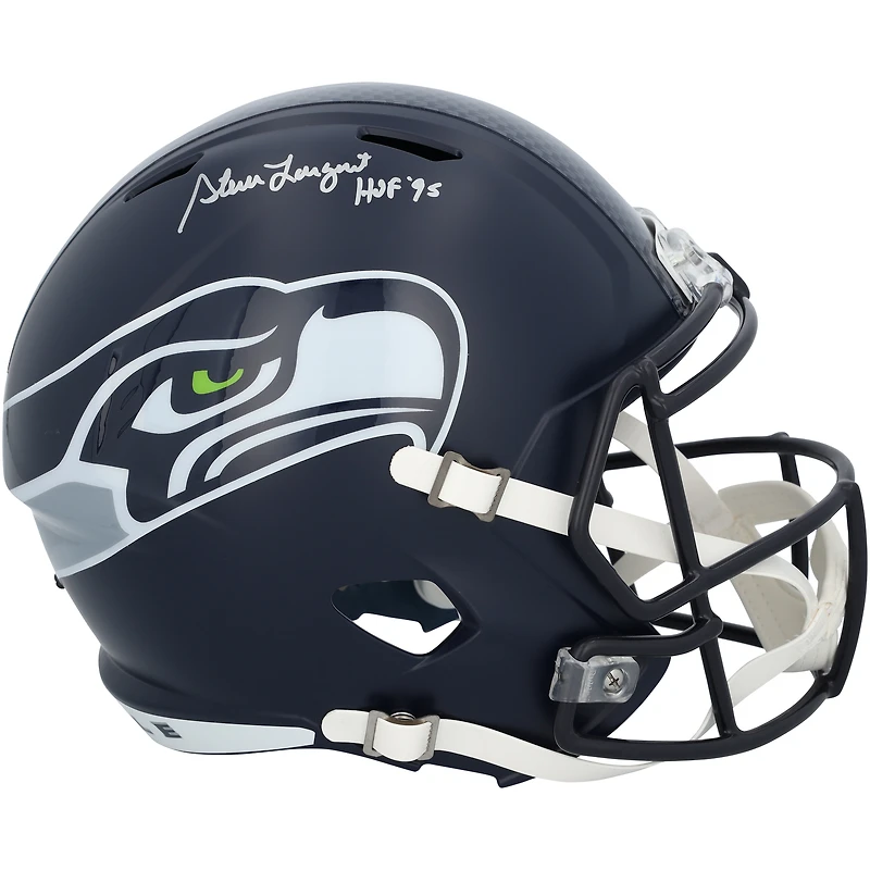 Steve Largent Seattle Seahawks Autographed Riddell Speed Replica Helmet with "HOF 95" Inscription