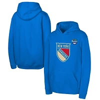 Youth Outerstuff Blue New York Rangers 2026 NHL Winter Classic Primary Logo Fleece Hoodie