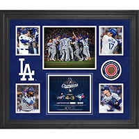 Los Angeles Dodgers 2025 World Series Champions Framed 5-Photo Collage with a Capsule of World Series Game-Used Dirt - Limited Edition of 500