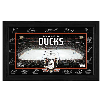 Highland Mint Anaheim Ducks 2025 Signature Rink Framed Art