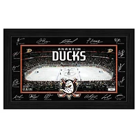 Highland Mint Anaheim Ducks 2025 Signature Rink Framed Art