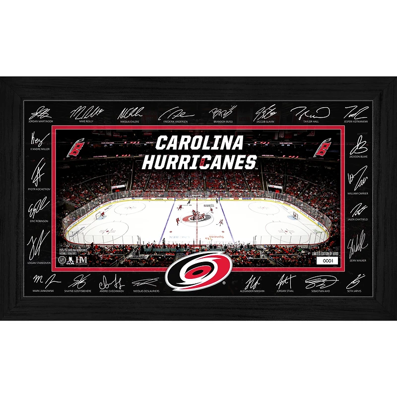Highland Mint Carolina Hurricanes 2025 Signature Rink Framed Art