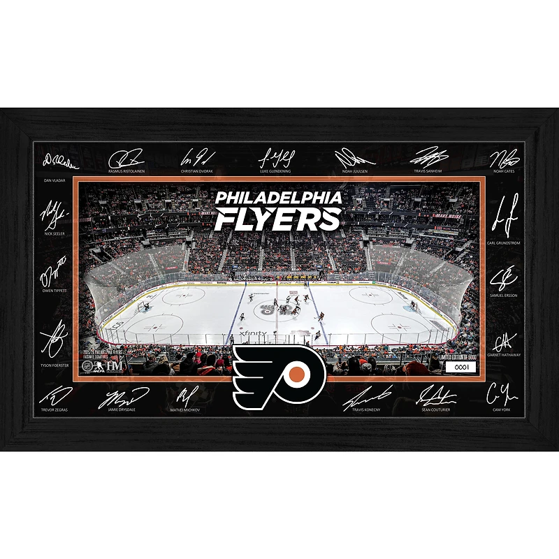 Highland Mint Philadelphia Flyers 2025 Signature Rink Framed Art
