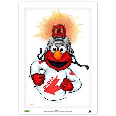 Hockey Canada Elmo 14" x 20" Sesame Street Limited Edition Fine Art Print