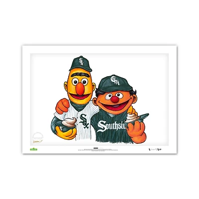 Chicago White Sox Bert & Ernie 14" x 20" Sesame Street Limited Edition Fine Art Print