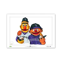Colorado Rockies Bert & Ernie 14" x 20" Sesame Street Limited Edition Fine Art Print