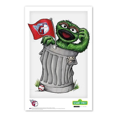 Cleveland Guardians Oscar the Grouch 11" x 17" Sesame Street Poster Print