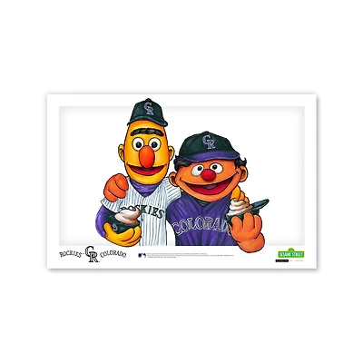 Colorado Rockies Bert & Ernie 11" x 17" Sesame Street Poster Print