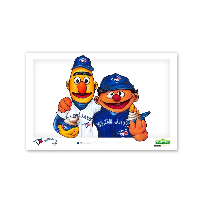 Toronto Blue Jays Bert & Ernie 11" x 17" Sesame Street Poster Print