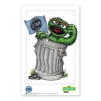 Utah Mammoth Oscar the Grouch 11" x 17" Sesame Street Poster Print