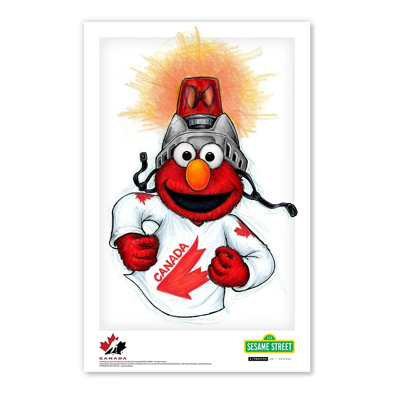 Hockey Canada Elmo 11" x 17" Sesame Street Poster Print