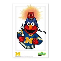 Michigan Wolverines Elmo 11" x 17" Sesame Street Poster Print