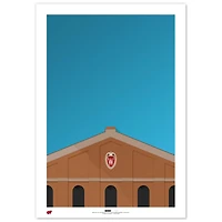 Wisconsin Badgers Camp Randal Stadium 24" x 36" Minimalist Fine Art Print