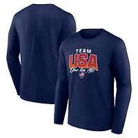 Men's  Navy Team USA One For All Long Sleeve T-Shirt