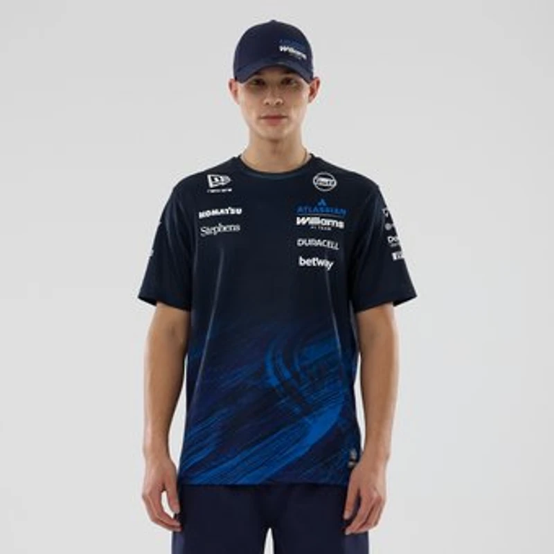 Men's New Era  Navy Williams Racing Tech T-Shirt