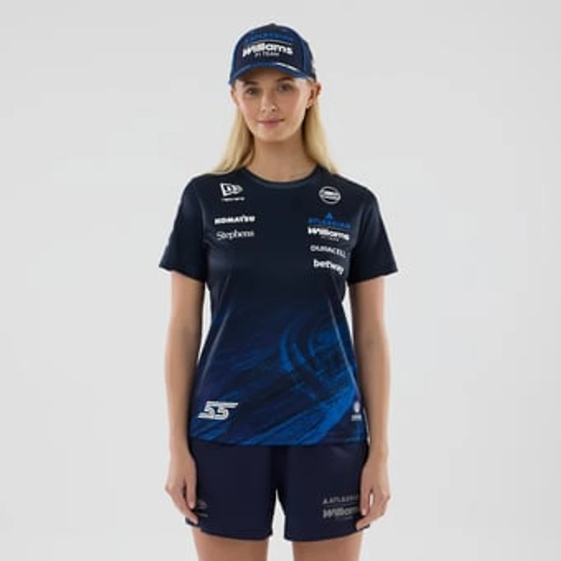 Women's New Era  Navy Williams Racing 55 Tech T-Shirt
