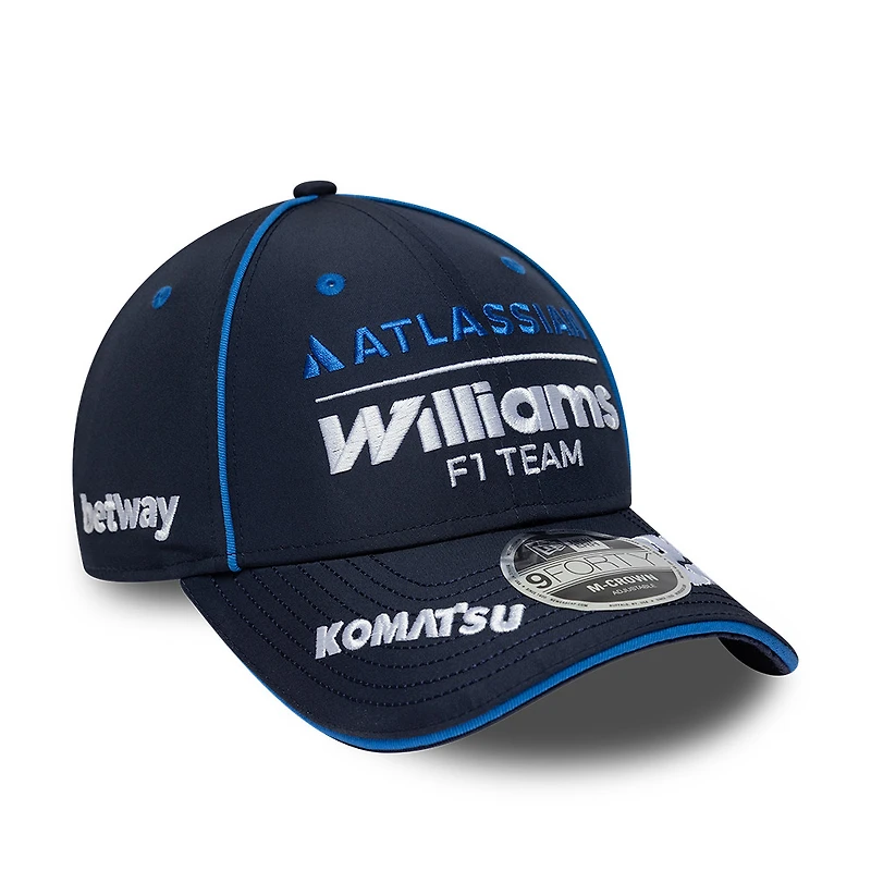 Men's New Era Alex Albon Navy Williams Racing 9FORTY M-Crown Adjustable Hat