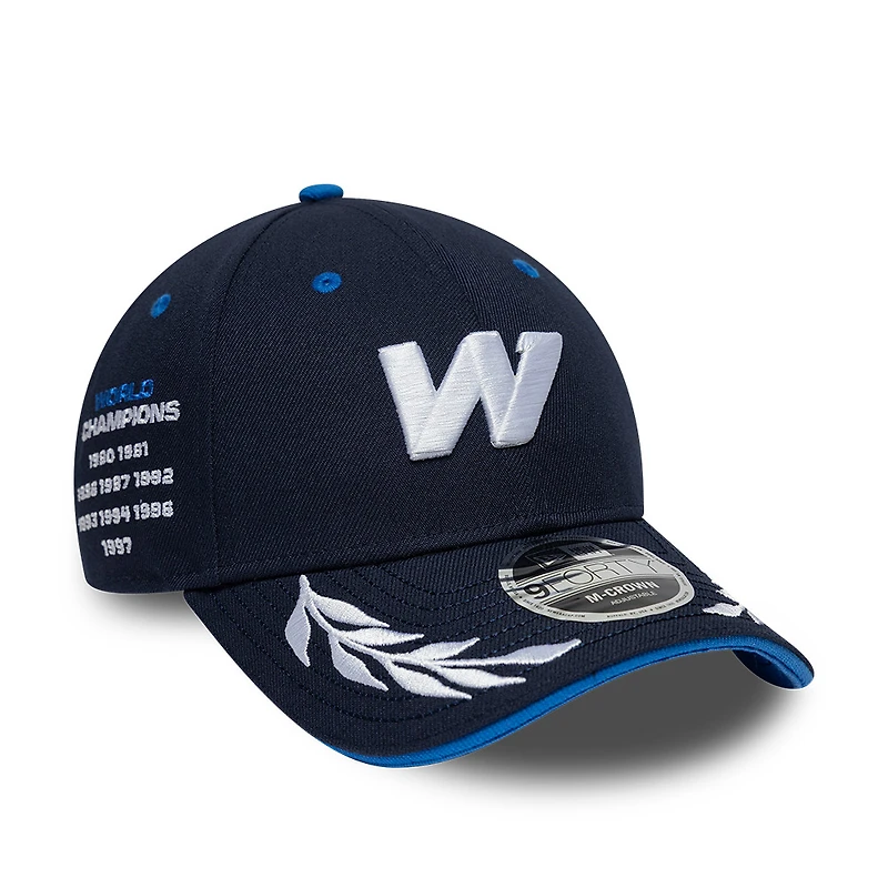 Men's New Era Navy Williams Racing Launch 9FORTY M-Crown Adjustable Hat