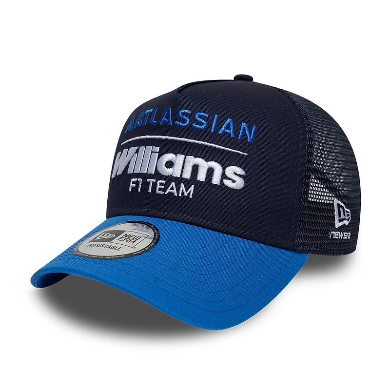 Men's New Era Navy Williams Racing 9FORTY Trucker Adjustable Hat