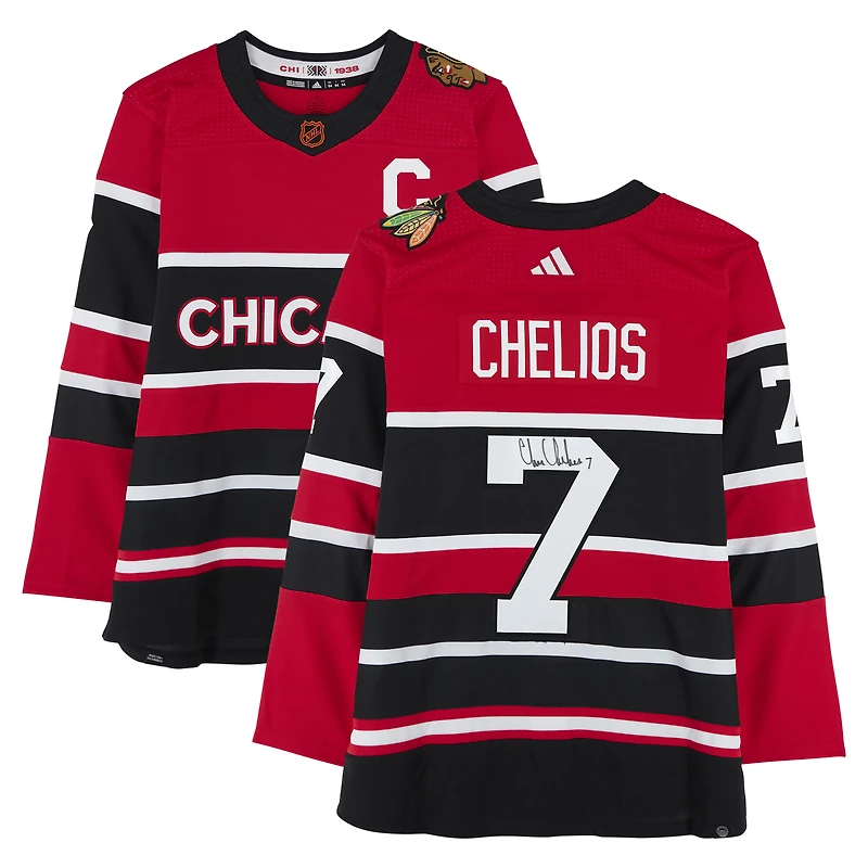 Chris Chelios Chicago Blackhawks Autographed Reverse Retro adidas Jersey