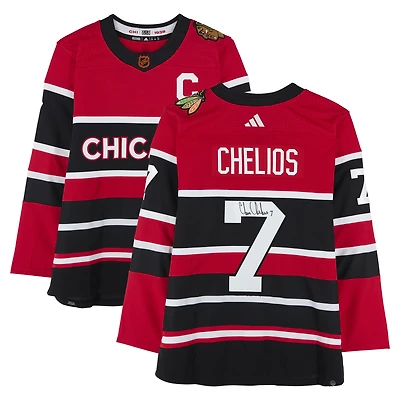 Chris Chelios Chicago Blackhawks Autographed Reverse Retro adidas Jersey