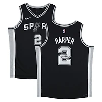 Dylan Harper San Antonio Spurs Autographed Black Nike Icon Edition Swingman Jersey
