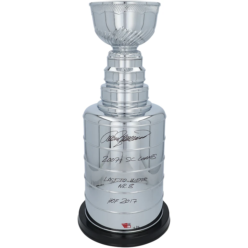 Teemu Selanne Anaheim Ducks Autographed 2' Replica Stanley Cup with Multiple Inscriptions - Limited Edition of 5